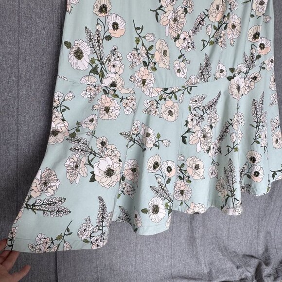 Anthropologie The Ariana Square-Neck Asymmetrical Ruffle-Hem Dress Plus Size 3X - Picture 5 of 17